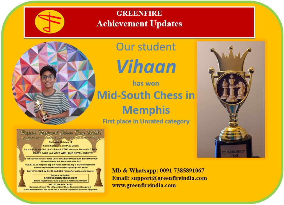 Photo of Vihaan's achievements